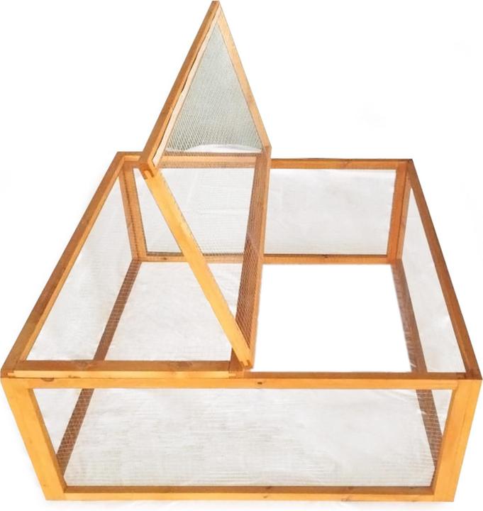 Wiltec Free-range enclosure wood 1000x1000x450mm Free-range hutch for small animals Rabbits