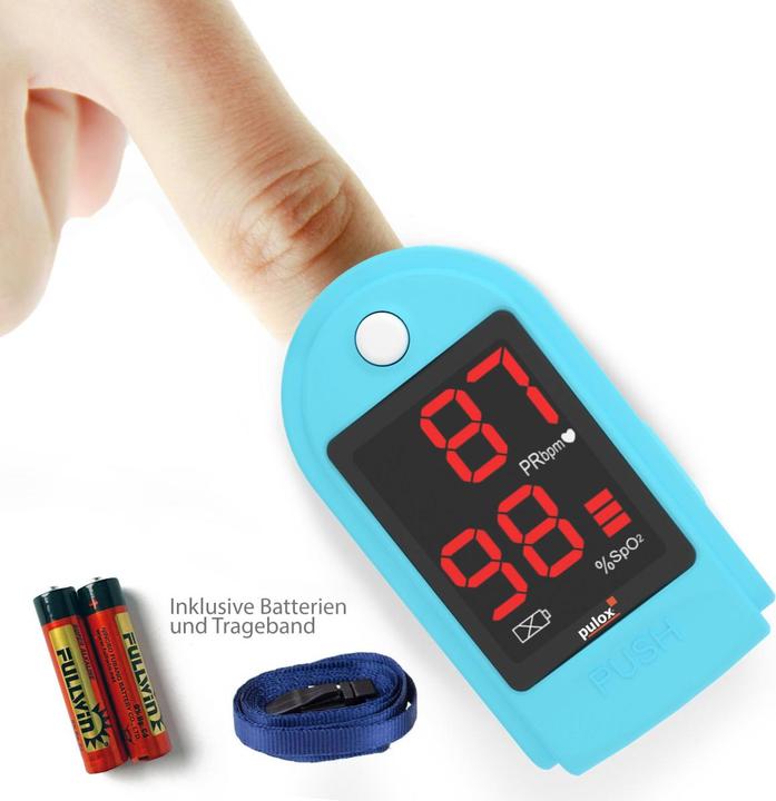 Actual product image Pulox Pulse oximeter PO-100 turquoise