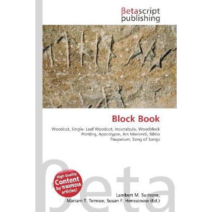 Block Book, Fachbücher