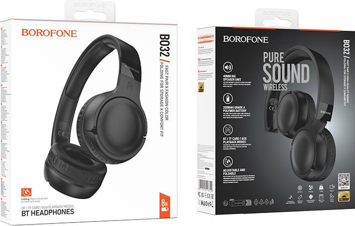 Actual product image Borofone Over-Ear-Kopfhörer BO32 Show Bluetooth Schwarz (8 h, Wireless)
