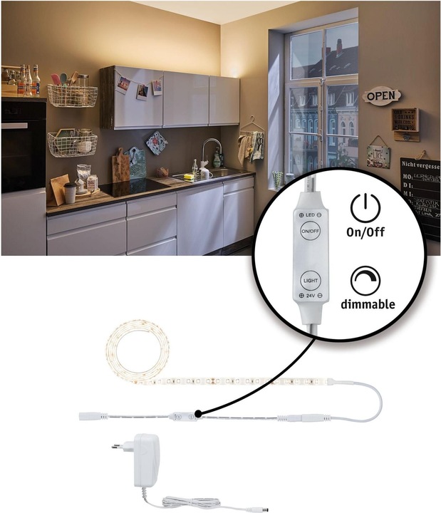 Image du produit Paulmann SimpLED Power Stripe Set (Blanc chaud, 150 cm, Intérieur)