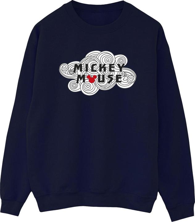 Actual product image Disney Mens Mickey Mouse Swirl Logo Sweatshirt (L)