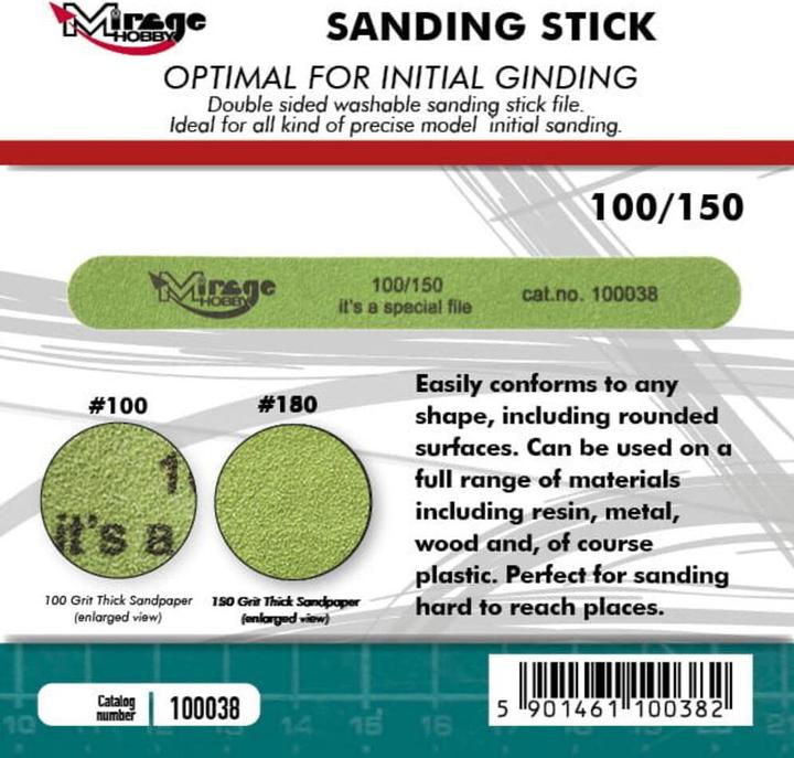 Actual product image Mirage Hobby MIRAGE Sanding Stick Double Grid 100/150