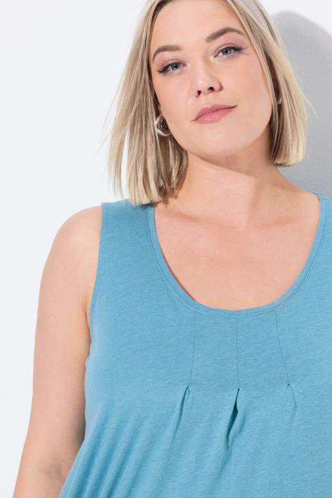 Produktbild Ulla Popken Top, Zierfalten, A-Linie, Rundhals, ärmellos, Modal (42, 44)