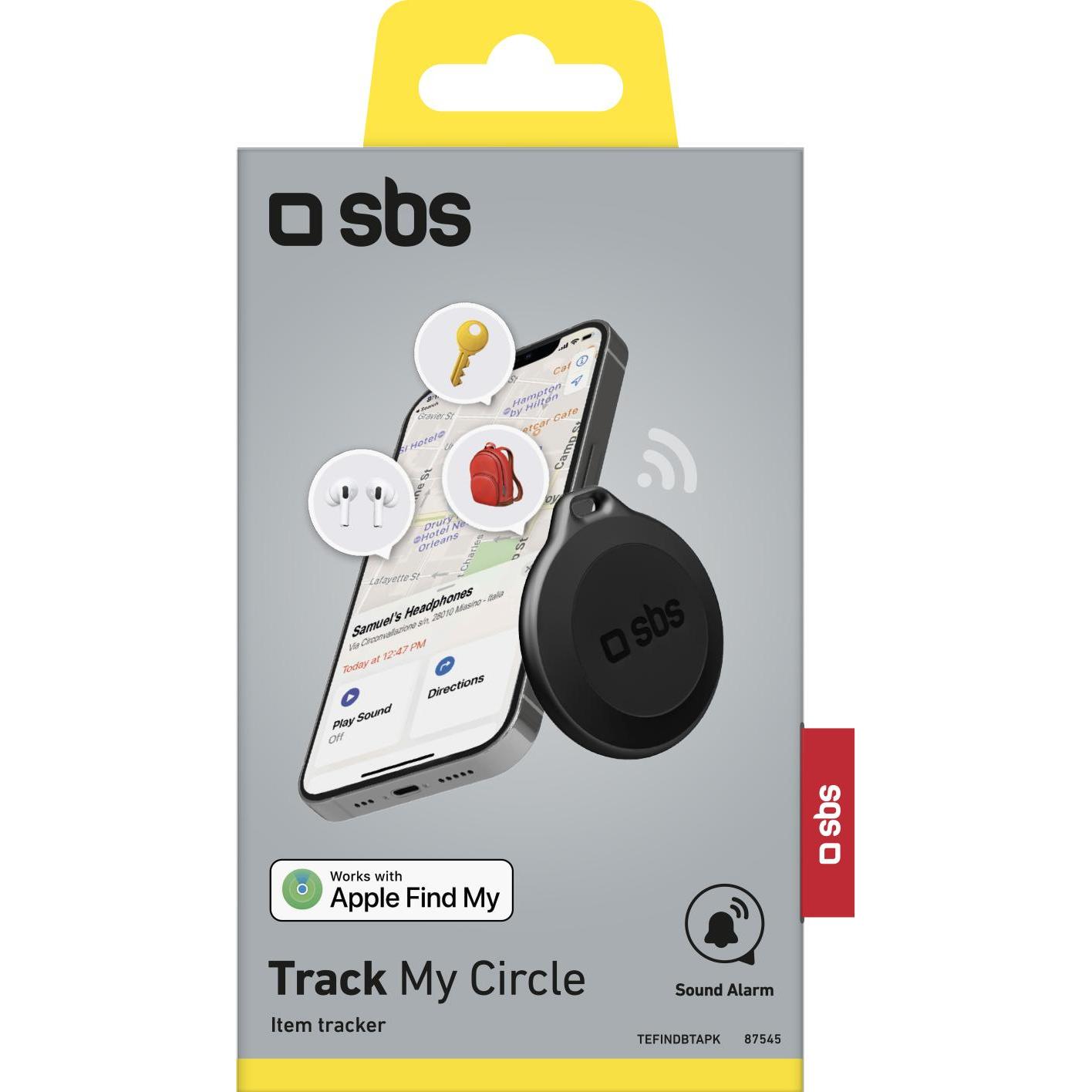 Thumbnail - SBS Wasserfester Objektsucher, kompatibel mit Apple Find My, Tracker, Schwarz
