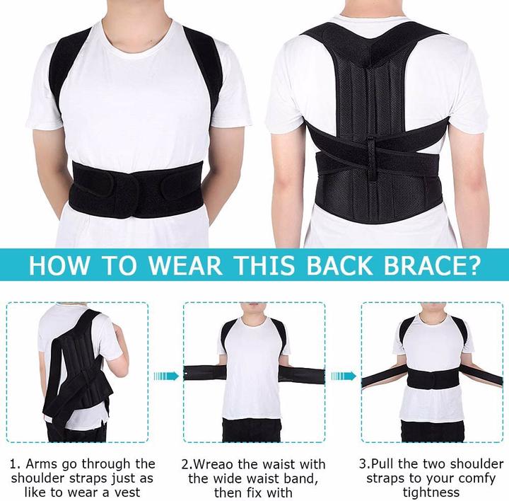 Actual product image Yosoo Health Gear Beige Back Posture Corrector