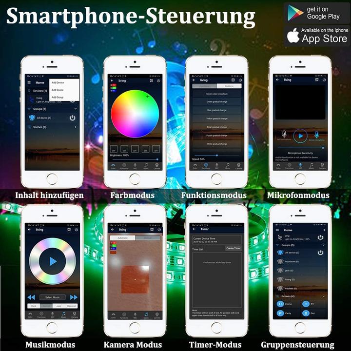 Actual product image Subosi 24V 10M RGB WiFi LED Streifen