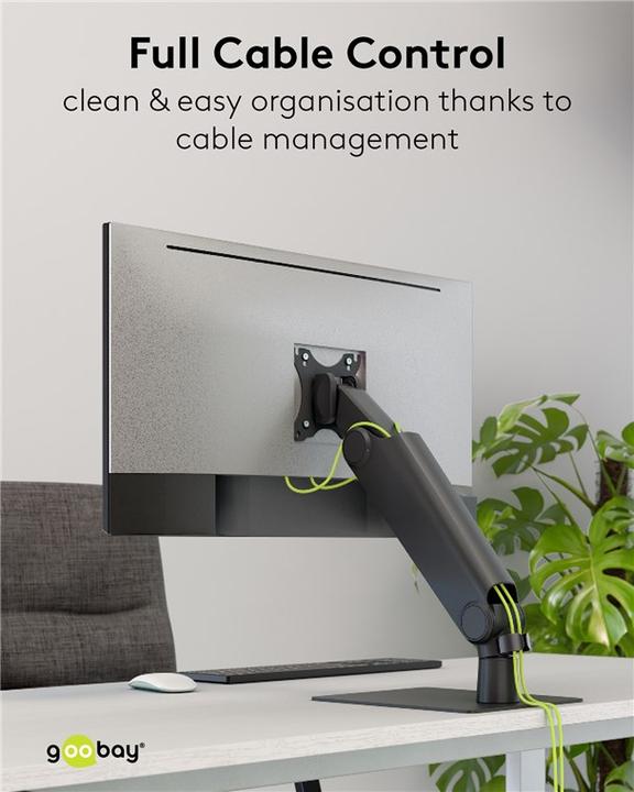 Actual product image Goobay Free-standing single monitor mount, black (Table, 32")