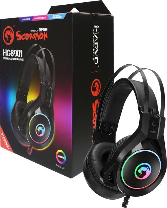 Actual product image Marvo HG8901 Silver (QMMWM89UGB00) headphones (Cable)