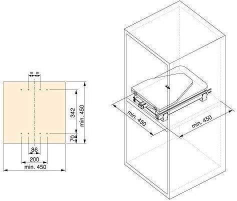 Produktbild Emuca Bügelbrett für Möbel (81 x 30 cm)