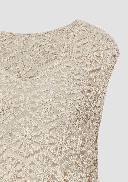 Produktbild S.Oliver Strickpullunder Semitransparentes Tanktop aus Häkelspitze (L)