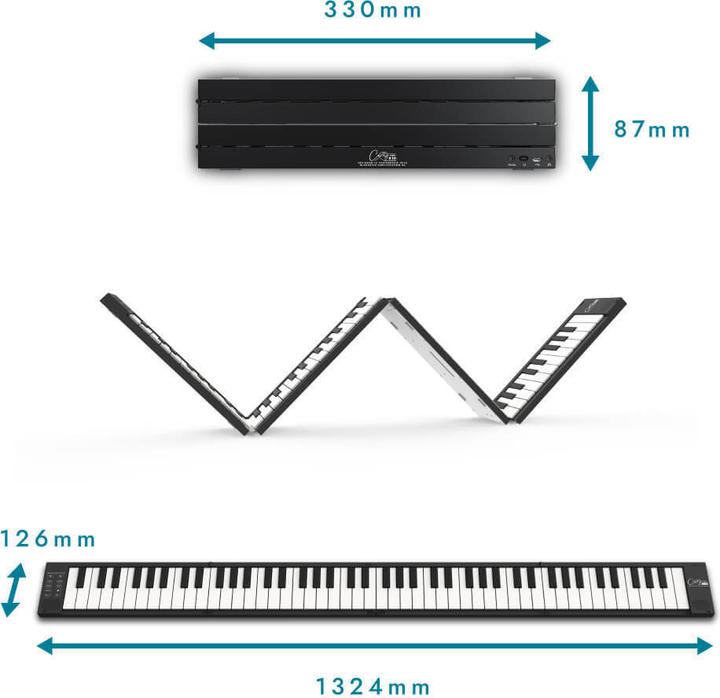 Productafbeelding Blackstar CARRY ON inklapbare piano 88 TOUCH, zwart (88 Sleutels)