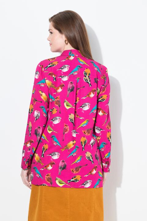Produktbild Ulla Popken Hemdbluse, Vögel, Hemdkragen, Langarm (42, 44)