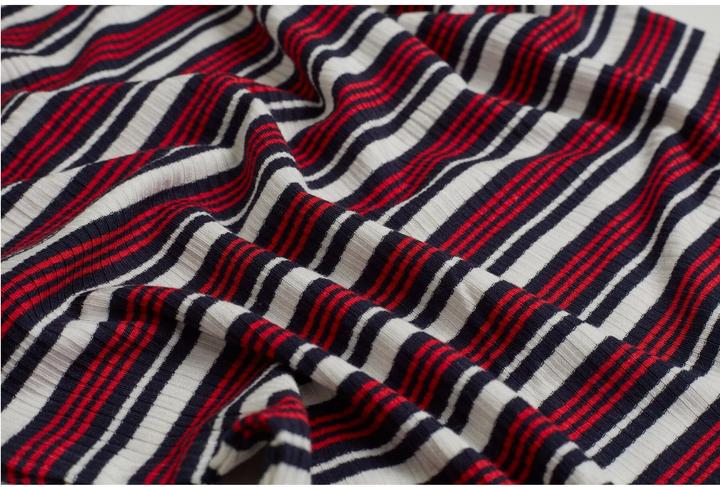Image du produit Urban Classics Ladies Rib Stripe Cropped Top (L)