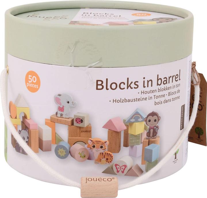 Actual product image Jouéco The Wildies Family wooden stack 50 pieces