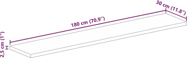 Actual product image vidaXL Tischplatte (180 x 30 cm)