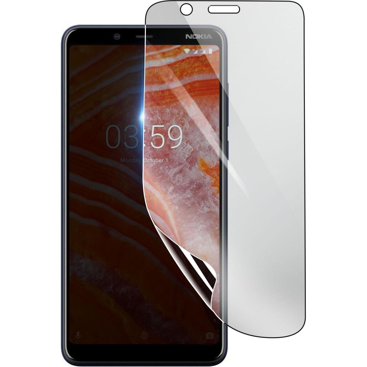 3MK Hydrogel Bildschirmfolie für Nokia 3.1 (1 Stück, Nokia 3.1), Smartphone Schutzfolie, Transparent