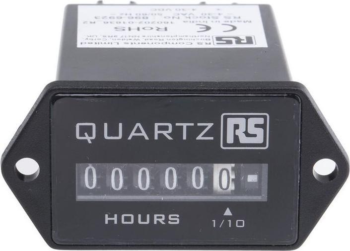 Produktbild RS PRO Hours Run Meter 2 hole fixing 4-30Vac/dc
