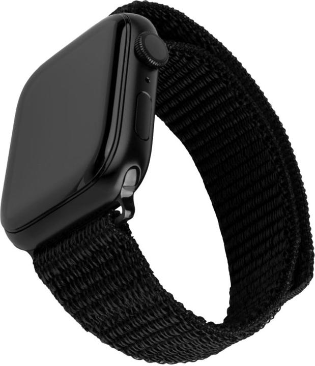 Productafbeelding Fixed Nylon bandje voor Apple Watch 38/40/41 mm, zwart (Nylon, Roestvrij staal)