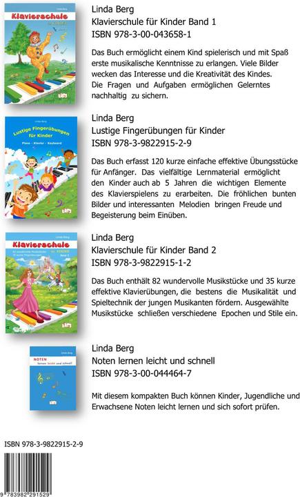 Produktbild Lustige Fingerübungen für Kinder (Deutsch, Linda Berg, 2022)
