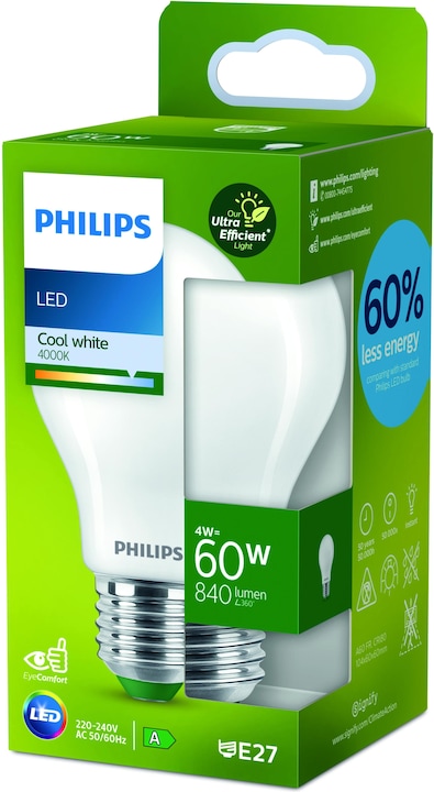 Produktbild Philips LED Classic (E27, 4 W, 840 lm, 1 x, A)