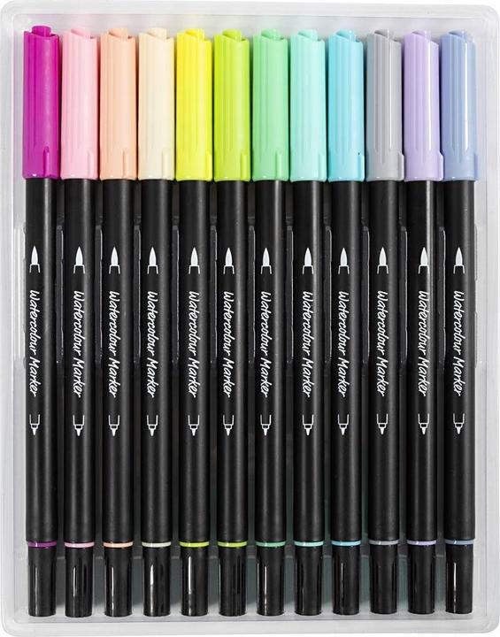 Actual product image Creativ Company Aquarellmarker 2+ 4-8 mm, 12 Stück, Strichstärke: 2 (12x)