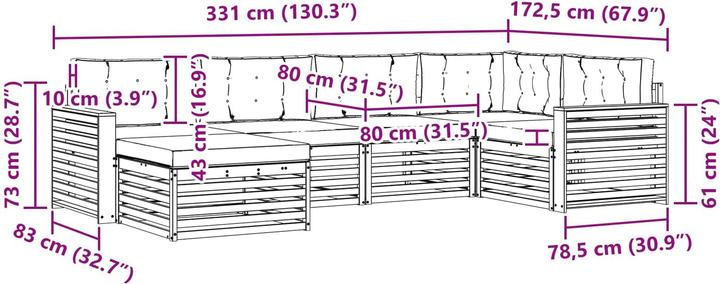 Produktbild vidaXL Outdoor-Sofa