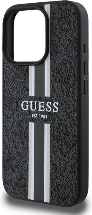 Immagine prodotto Guess GUHMP16XP4RPSK iPhone 16 Pro Max czarny/nero MagSafe 4G a strisce stampate (Apple iPhone 16 Pro Max)