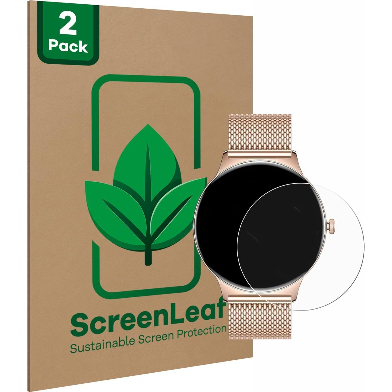 ScreenLeaf Pellicola protettiva, Proteggi Schermo Sostenibili, Clear, Antigraffio, Pellicola protettiva per smartwatch, Trasparente
