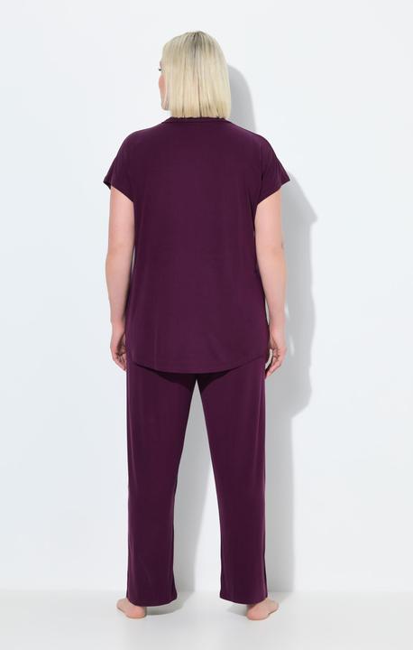Produktbild Ulla Popken Pyjama, oversized, Zweiteiler, Hemdkragen, Halbarm (50, 52)