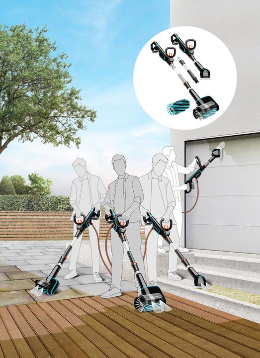 Actual product image Gardena Cordless multi-cleaner Aqua Brush Universal 04/18V P4A (Rechargeable battery operated)