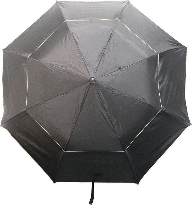 Sturm-Regenschirm "Kyrill", Schwarz/ Silberfarben