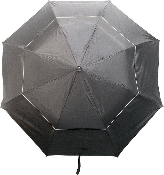 Parapluie tempête "Kyrill", noir/argenté