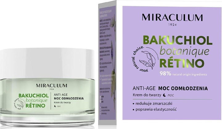 MIRACULUM Bakuchiol Botanique Retino Voedende Crème - verjongende kracht 50ml (50 ml, Nachtcrème)