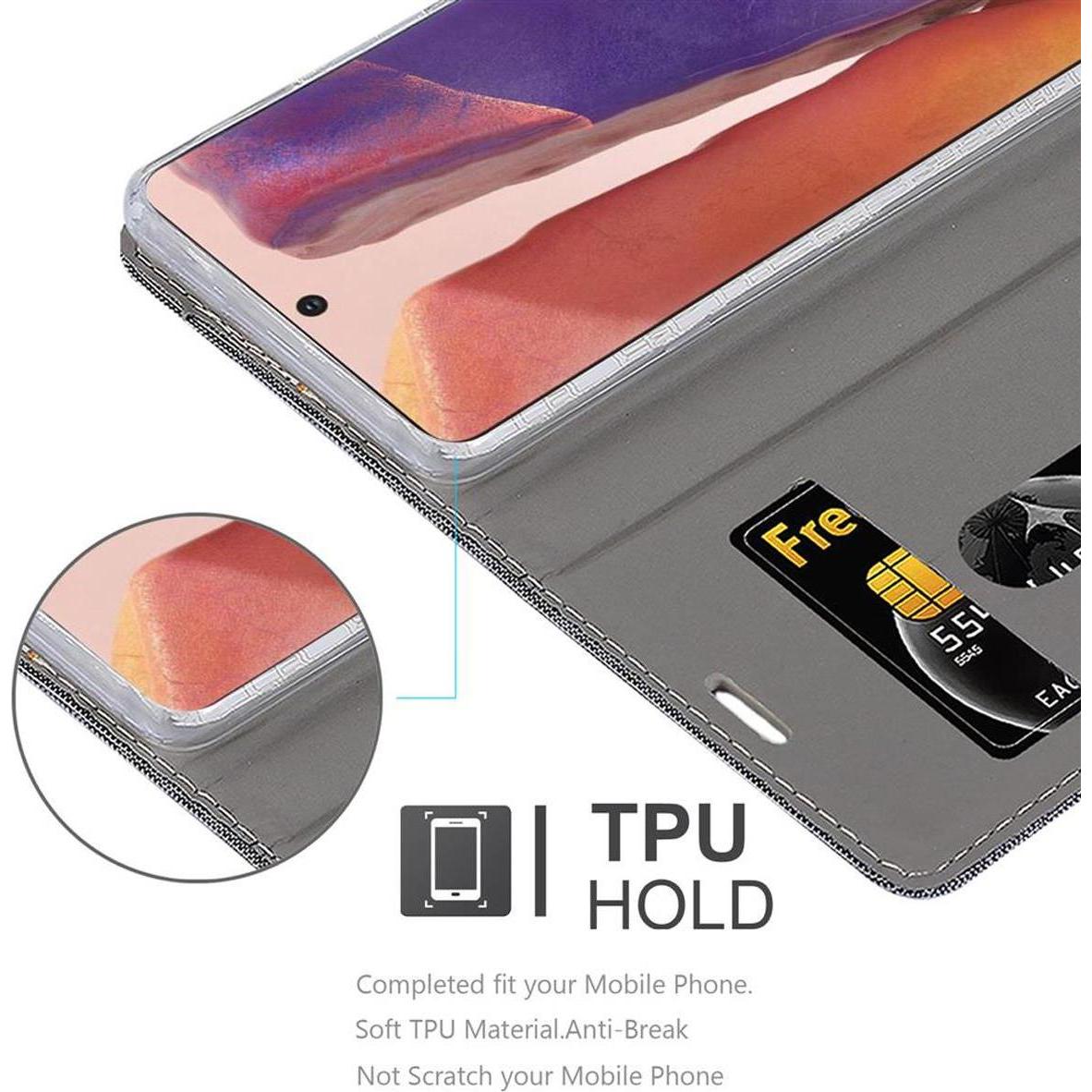 Thumbnail - Cadorabo Book Jeans Optik Cover (Samsung Galaxy Note 20), Smartphone Hülle, Grau