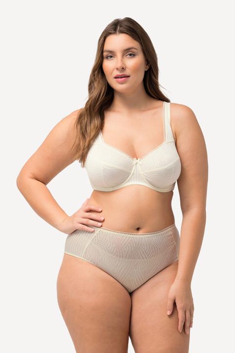 Produktbild Ulla Popken Midislip, Rippjersey, Spitzeneinsatz (46, 48)