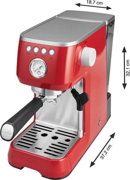 Productafbeelding Solis Barista Perfetta Plus 1016 portafiltermachine rood 980,19