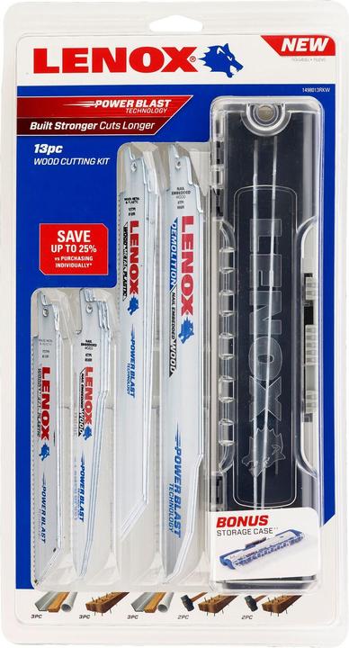 Actual product image Lenox Chisel saw blade set wood 13 pcs