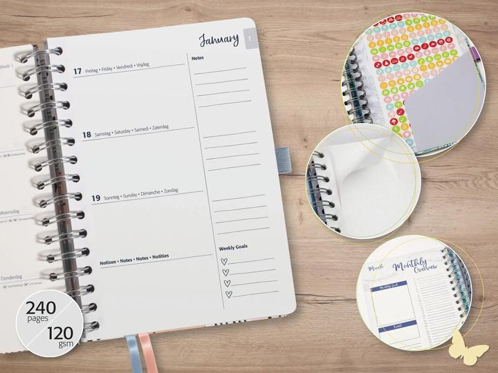Produktbild Jolie - Spiral-Kalender (A5, 1 Woche / 2 Seiten)