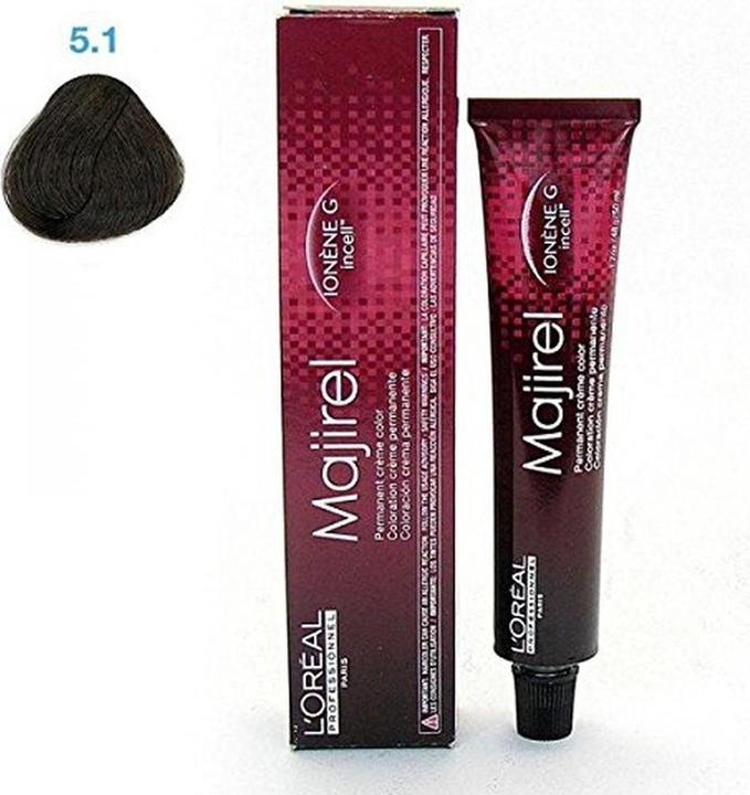 Productafbeelding L'Oréal Paris MAJIREL ionène g coloración crema #5,1 50 ml (5.1 Lichtbruine as)