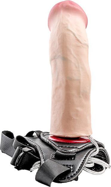 Simply Pleasure Strap-on 7 Vibrationsmodi Cyberskin Fleischfarbe 16 cm
