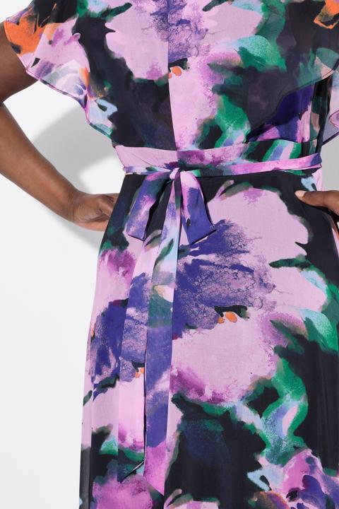 Actual product image Ulla Popken Long Floral Evening Dress (46, 48)