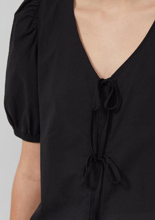 Immagine prodotto s.Oliver Bluse Baumwollbluse mit V-Ausschnitt und Puffärmeln (38)