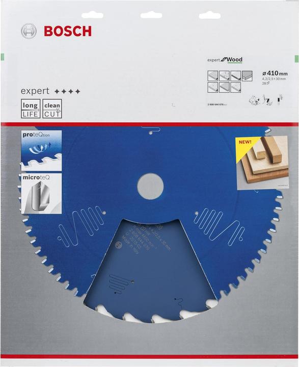 Produktbild Bosch Professional Zubehör Kreissägeblatt Expert for Wood, 410 x 30 x 4,2 mm, 28