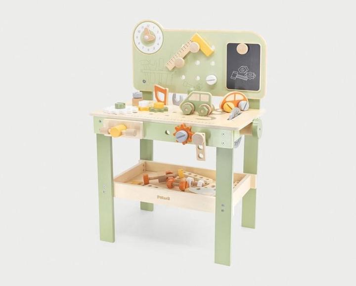Viga Toys Wooden workbench with tool set and clock PolarB Viga