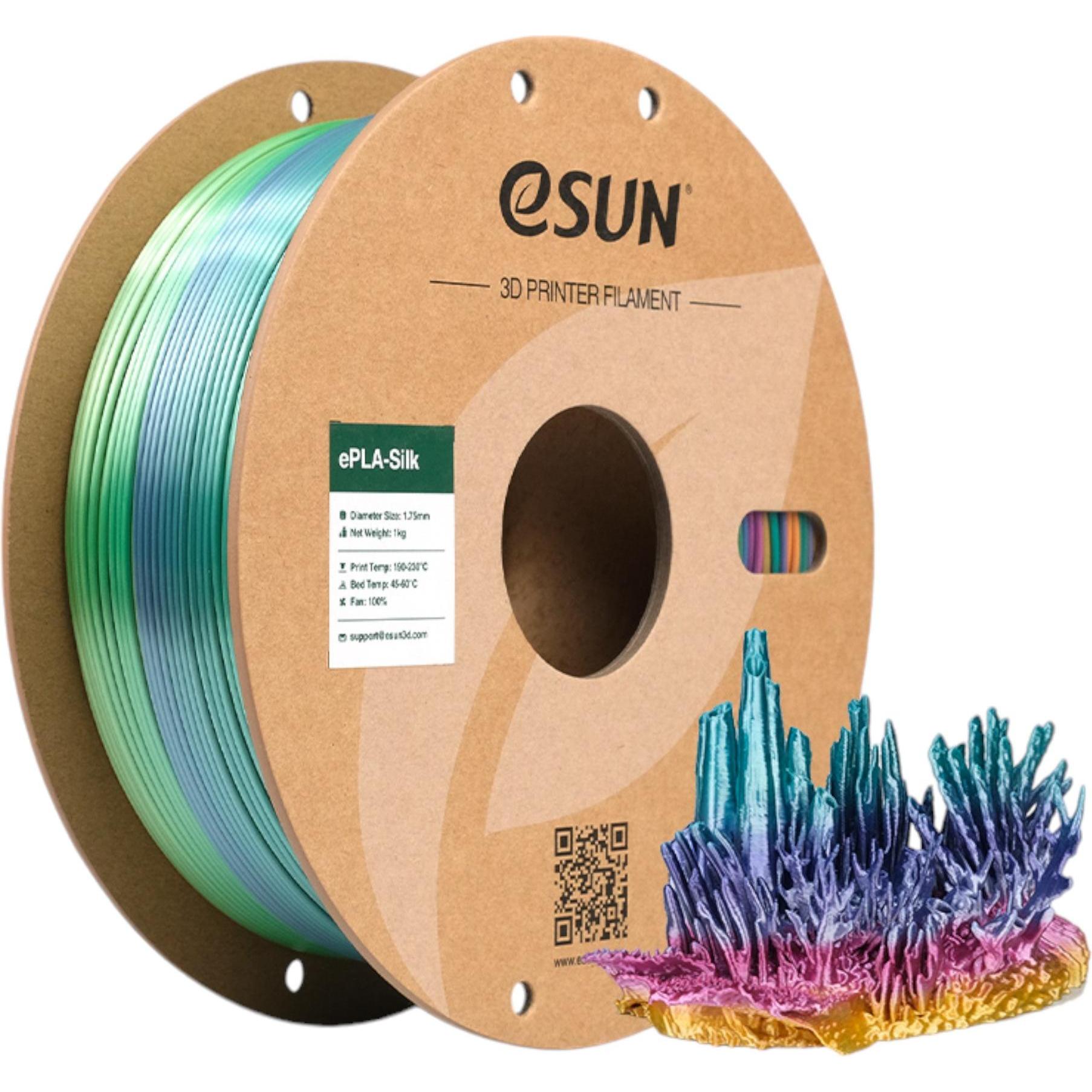 Thumbnail - eSUN EPLA-SILK 1,75mm CORAL 1kg (PLA, 1.75 mm, 1000 g, Mehrfarbig), 3D Filament, Mehrfarbig