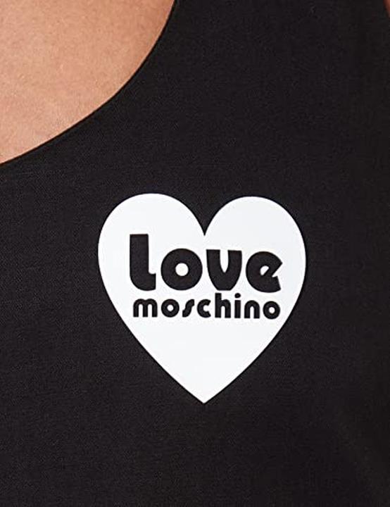 Actual product image Love Moschino Long Dress with Crossed Shoulder Straps (40)