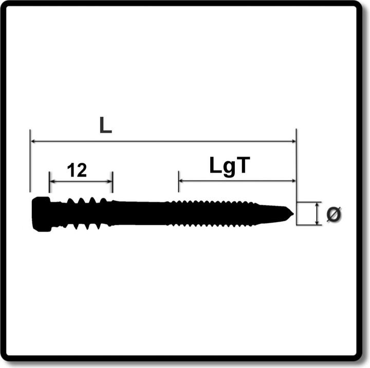 Actual product image Spax Alu Decking Screw 5,0 x 44mm A2 Stainless Steel - Fixing thread - Cylindrical head - Torx (100 Screws per piece)