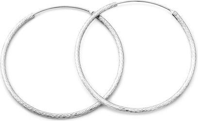 Immagine prodotto Beneto Orecchini tondi in argento scintillante AGUC1240 - Diametro: 5,5 centimetri (L)
