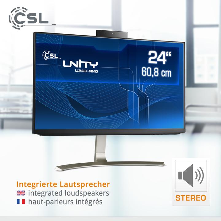 Produktbild CSL AIO Unity U24B-AMD (AMD Ryzen 7 5700G, 16 GB, 1000 GB, AMD Radeon Graphics)